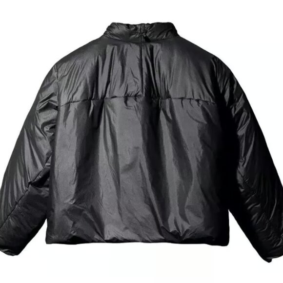 Yeezy Gap 13 Mock Neck Pullover Black Logo Long Sleeve Puffer - Picture 2 of 10